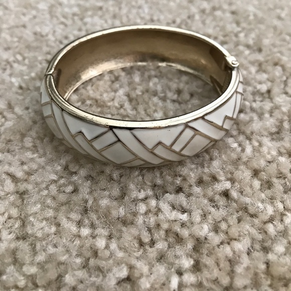 J. crew bangle cream and gold - Picture 1 of 4